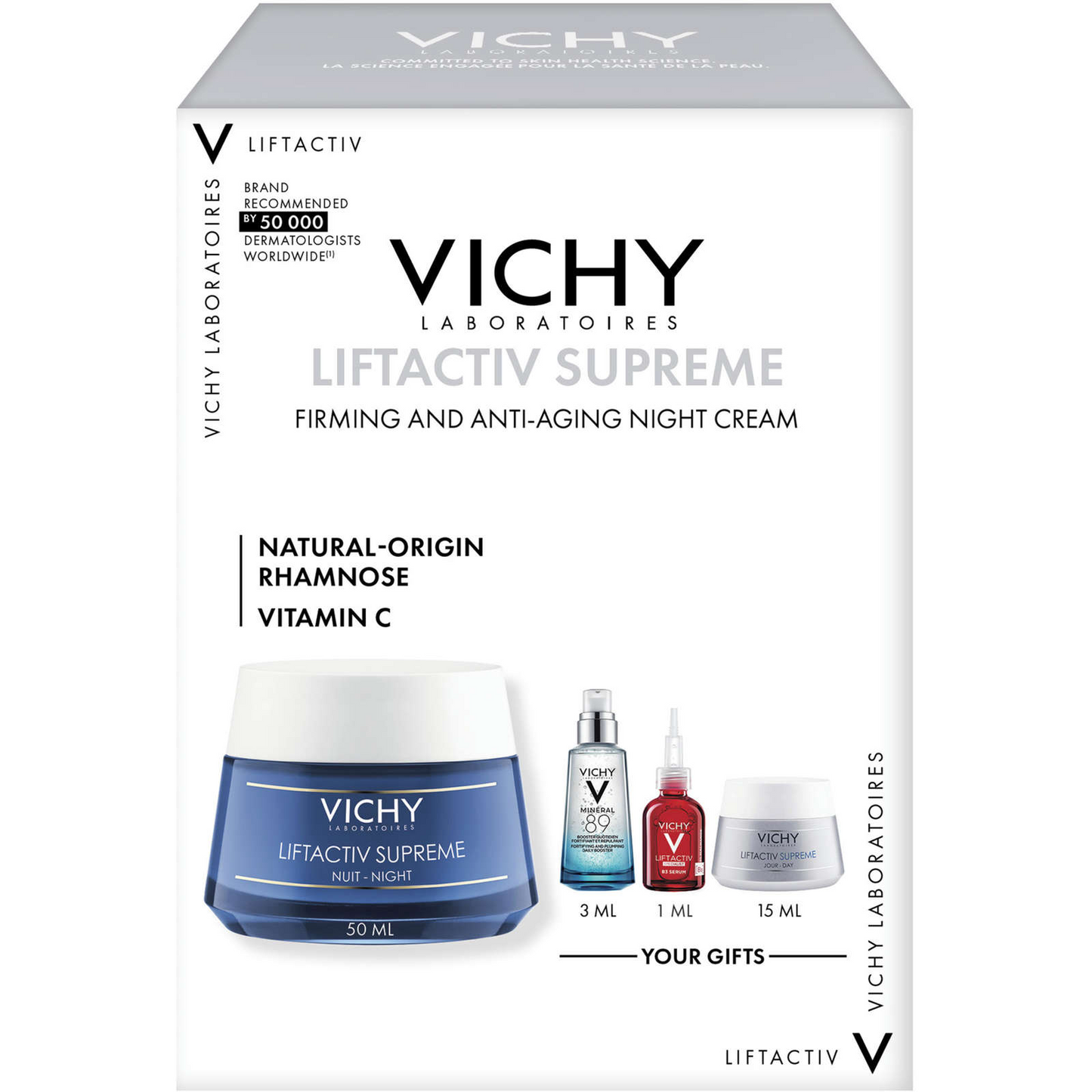Vichy Liftactiv Anti-Aging Night Cream Kit Vitamin C Moisturizing 4pcs NEW