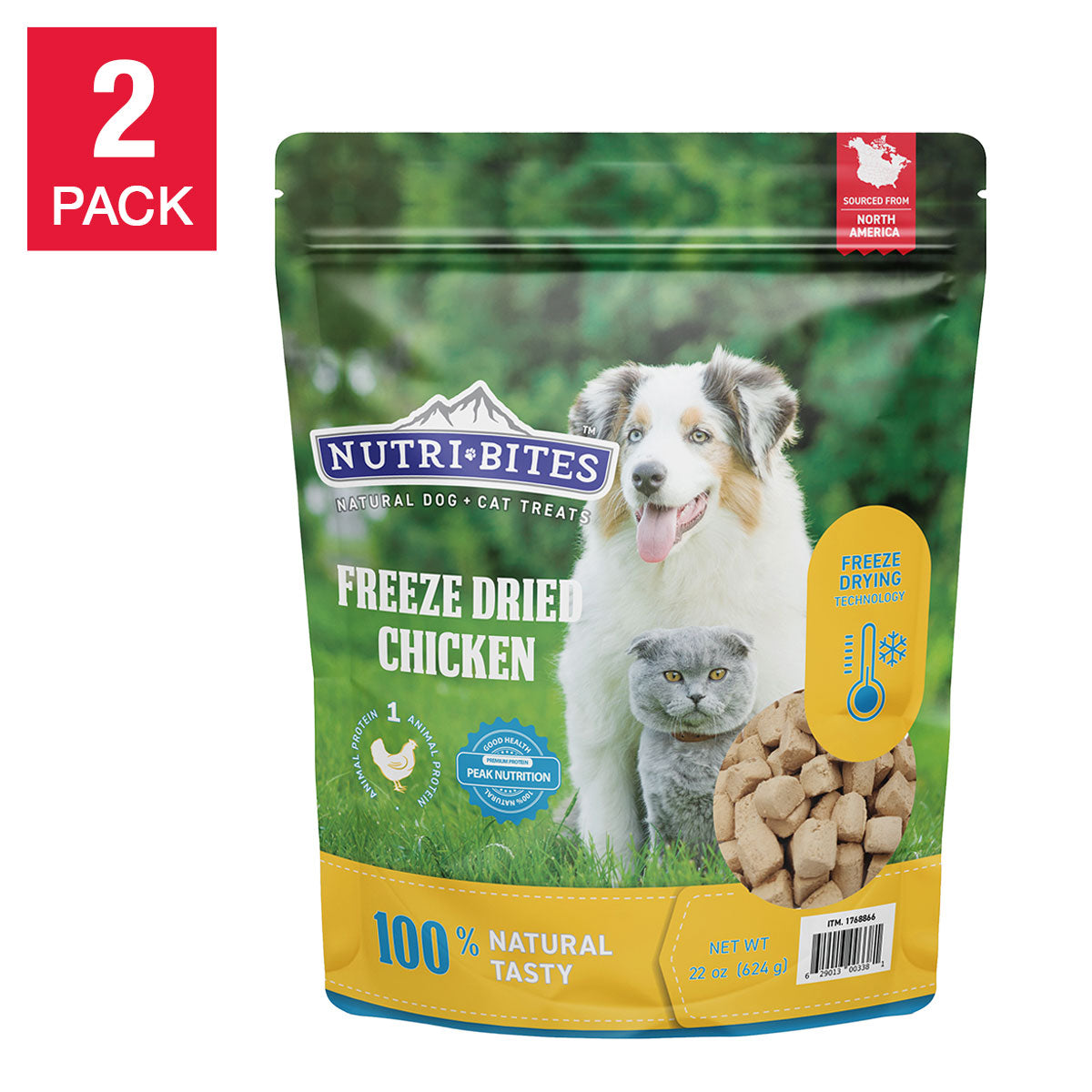 Canature Freeze Dried Chicken Dog and Cat Treat 22 Oz, 2-Pack