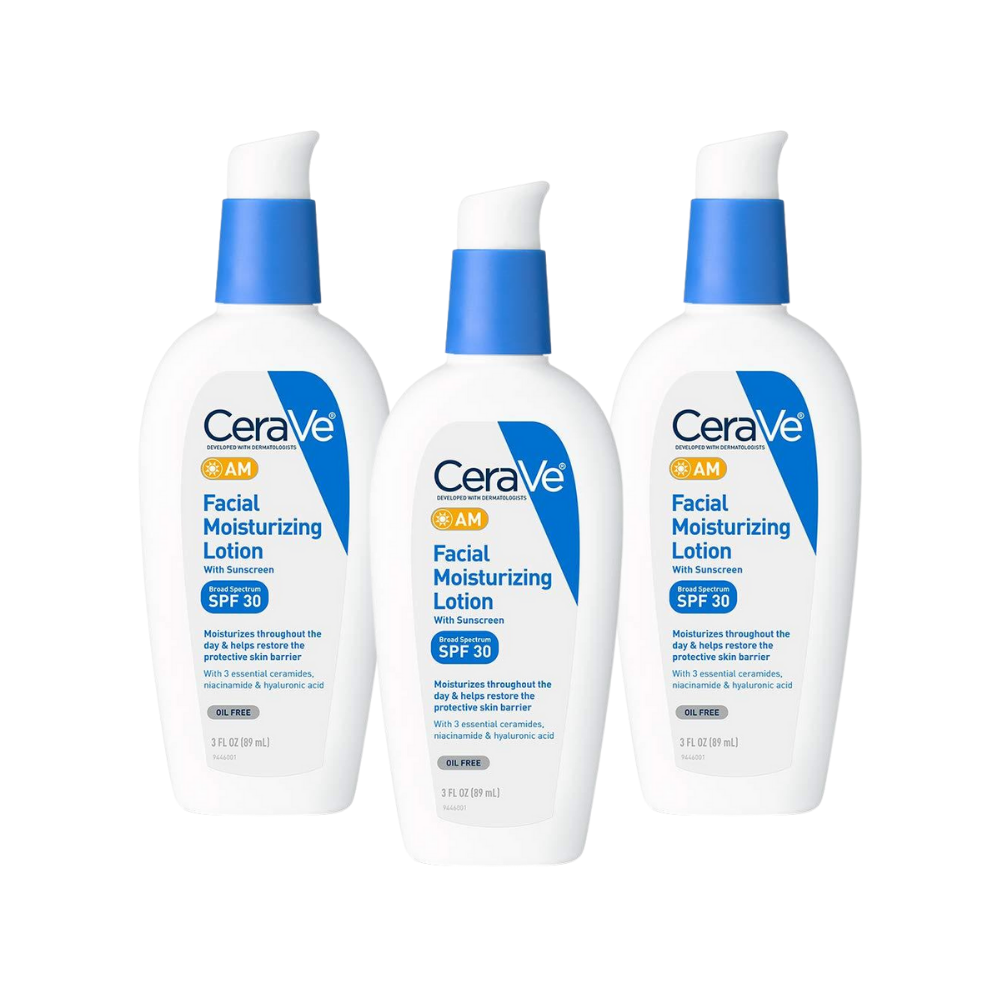 CeraVe AM Facial Moisturizing Lotion SPF 30 – Oil-Free Face Moisturizer with Sunscreen – Non-Comedogenic – 3oz/89ml