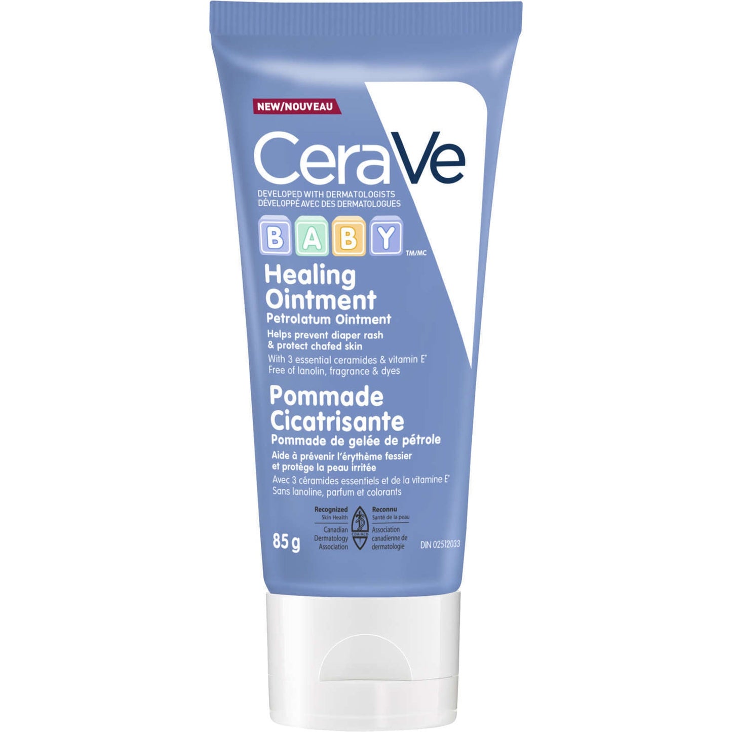CeraVe Baby Healing OIntment Diaper Rash Chafed Skin Petrolatum Wetness 85g NEW