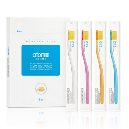 Atomy Adult Toothbrush Set Soft Thin Rich Thistles Antibacterial 4 Color 2ea NEW