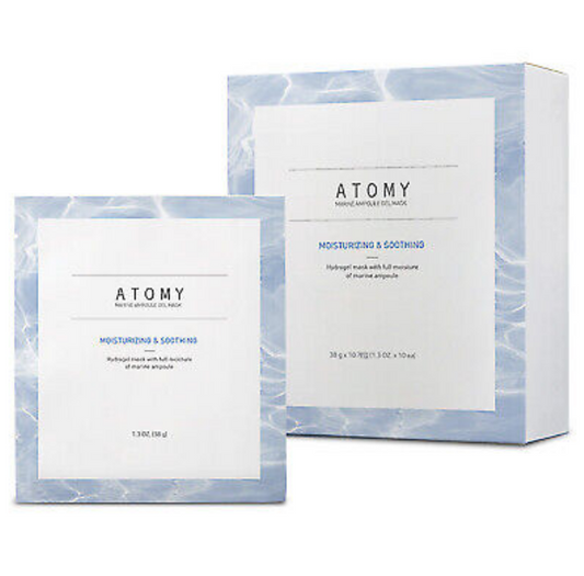 Atomy Marine Ampoule Mask Moisturizing & Soothing Hydrogel Cooling 10 Sheets NEW