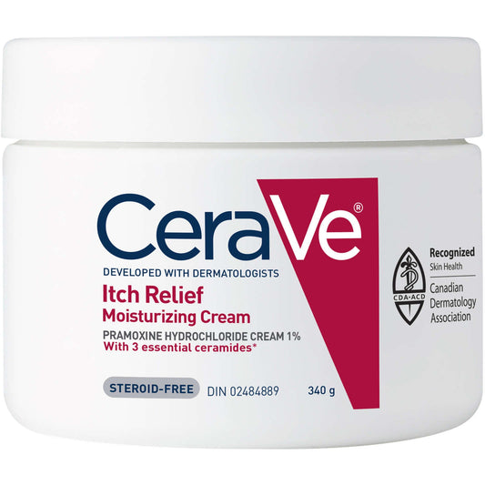 CeraVe Itch Relief Moisturizing Cream Relieves Minor Skin Irritations 340g NEW