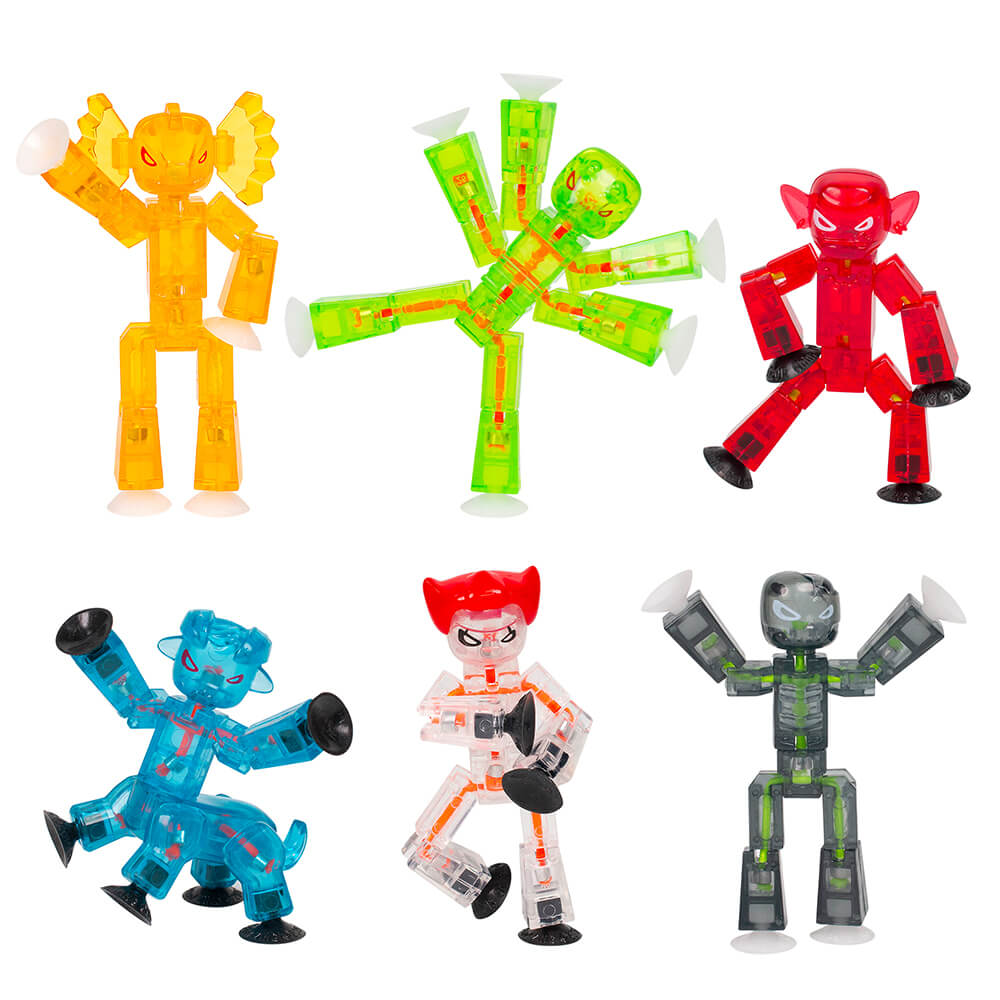 StikBot Monsters - Complete Set of 6, Clear Colors