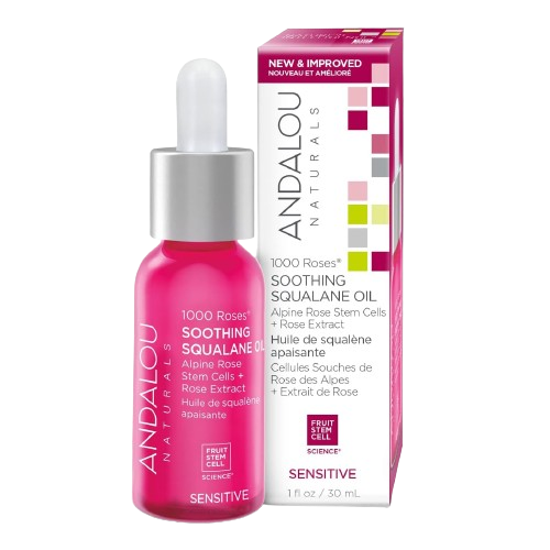 Andalou Naturals 1000 Roses Soothing Squalane Oil for Sensitive Skin 30mL