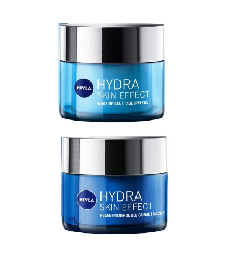 Nivea Hydra Skin Effect Wake up Gel Day and Regenerating Gel Night Cream Set - 100 ml