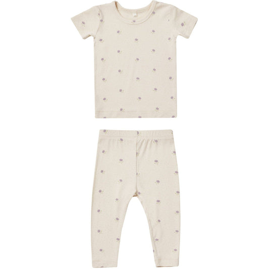 Quincy Mae Bamboo Short Sleeve Pajama Set | Sweet Pea
