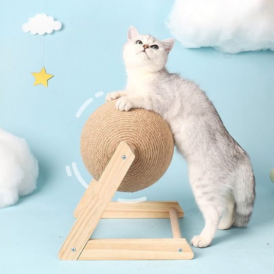 Cat Scratcher - Ball w/ Wood Frame GROOMY