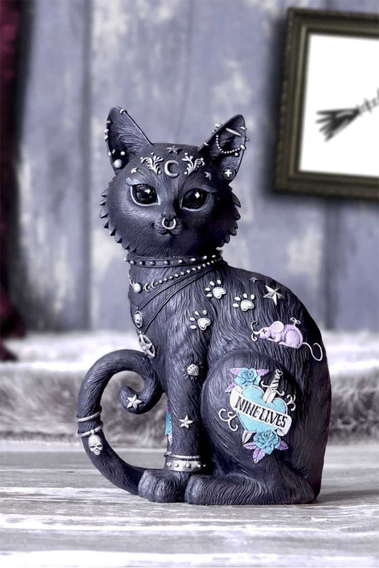 Nine Lives Cat Statue