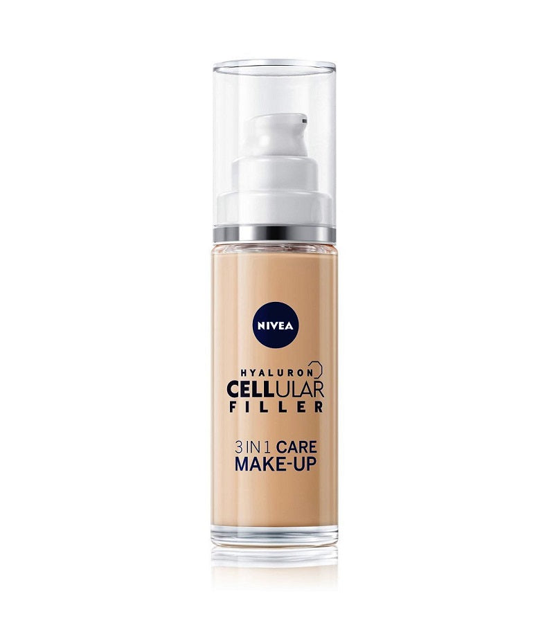 NIVEA Hyaluronic Cellular Filler 3in1 Care Make-Up Liquid Foundation - 3 Shades